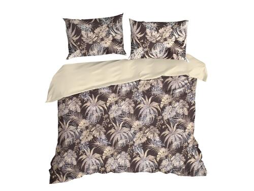 Obliečky na posteľ z mikrovlákna - Rodos ozdobené tlačou exotických kvetov, prikrývka 160 x 200 cm + 2x vankúš 70 x 80 cm